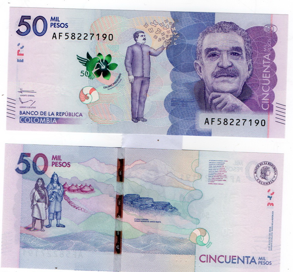 Colombia #462b 50.000 Pesos
